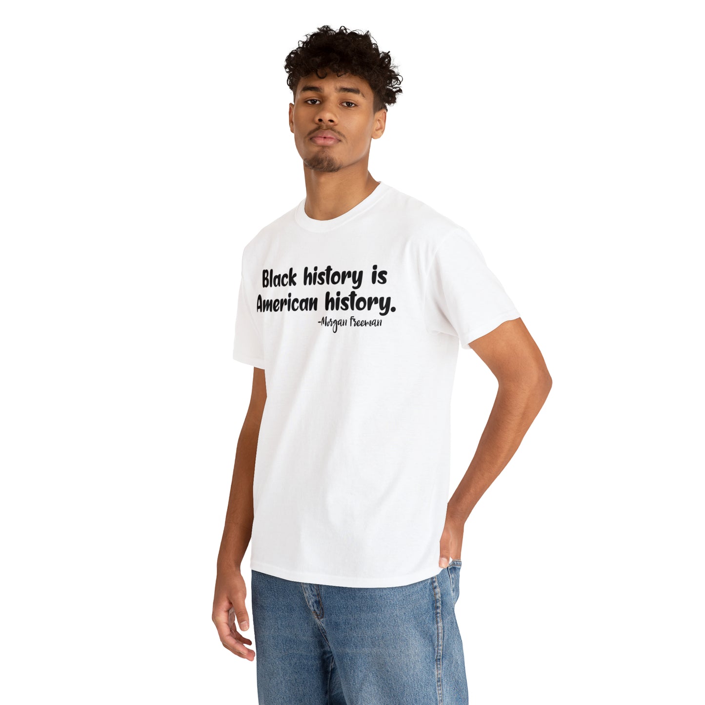 Amer Hist (Vinyl Cut-1 Color) Unisex Heavy Cotton Tee