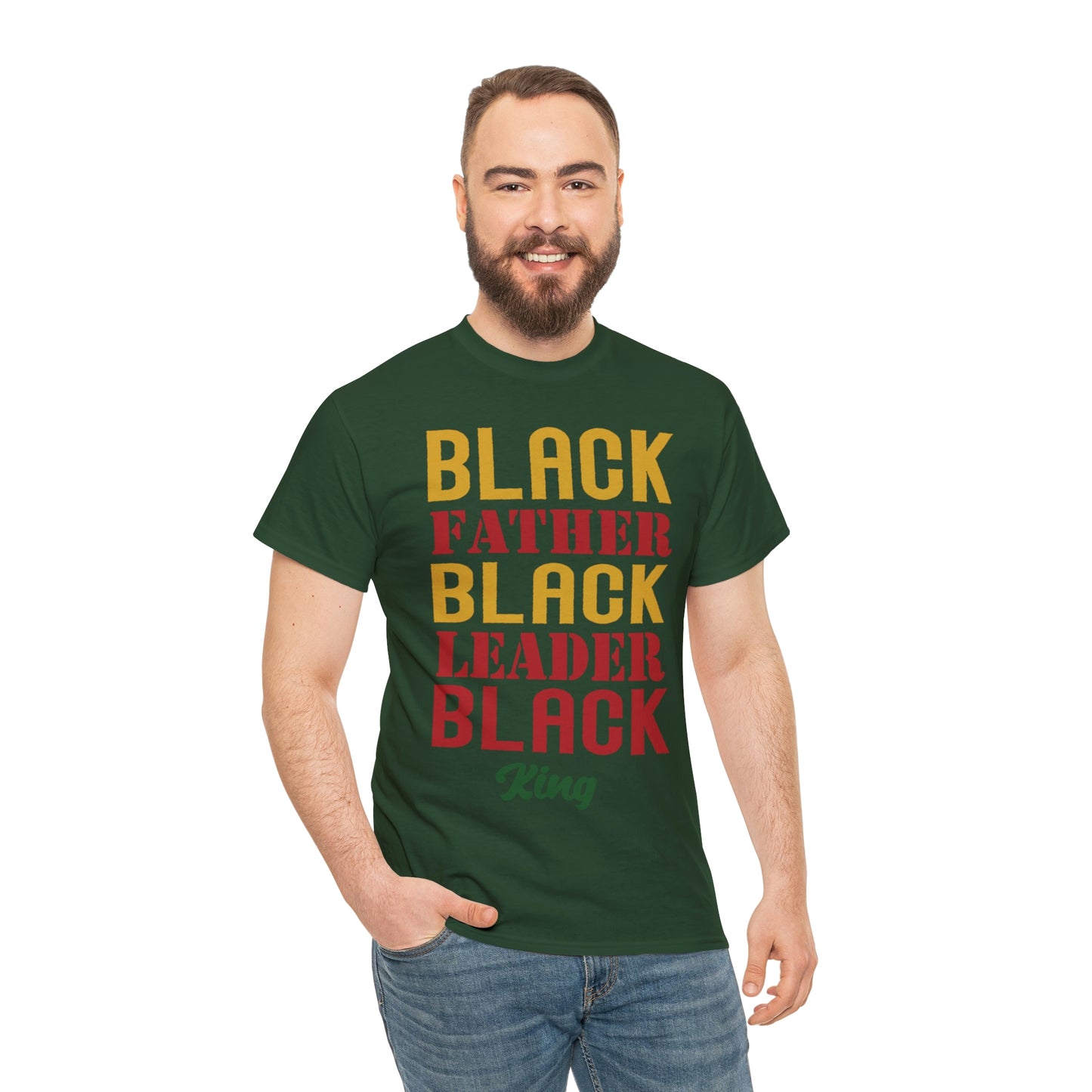 Black Fathers Block Unisex Heavy Cotton Tee