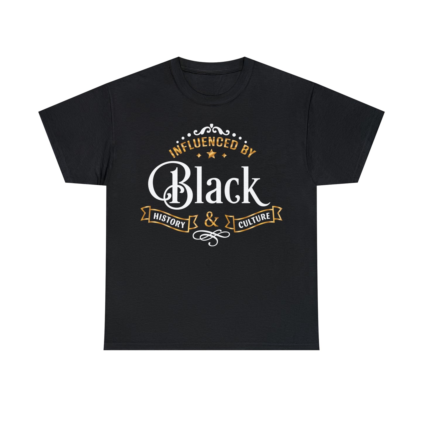 Influenced (Deluxe Gold/ Color Vinyl Cut-2 colors) Unisex Heavy Cotton Tee