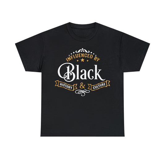 Influenced (Deluxe Gold/ Color Vinyl Cut-2 colors) Unisex Heavy Cotton Tee