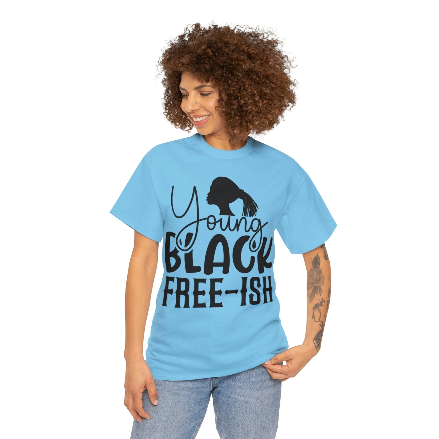 Young Black Unisex Heavy Cotton Tee