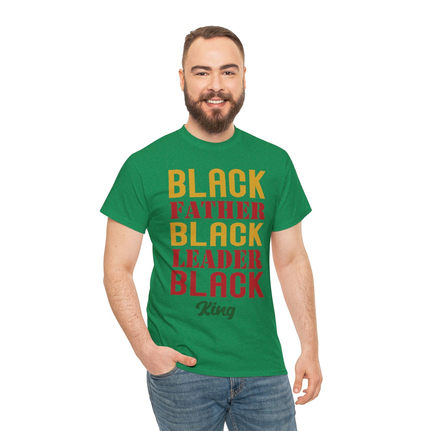 Black Fathers Block Unisex Heavy Cotton Tee
