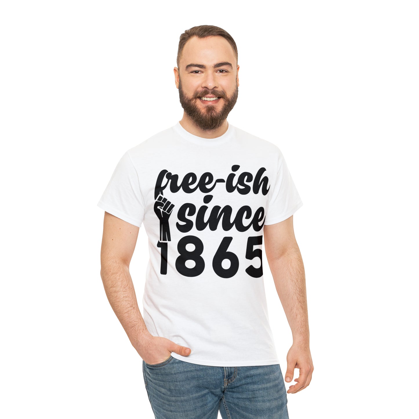Free-Ish (Vinyl Cut-1 Color) Unisex Heavy Cotton Tee