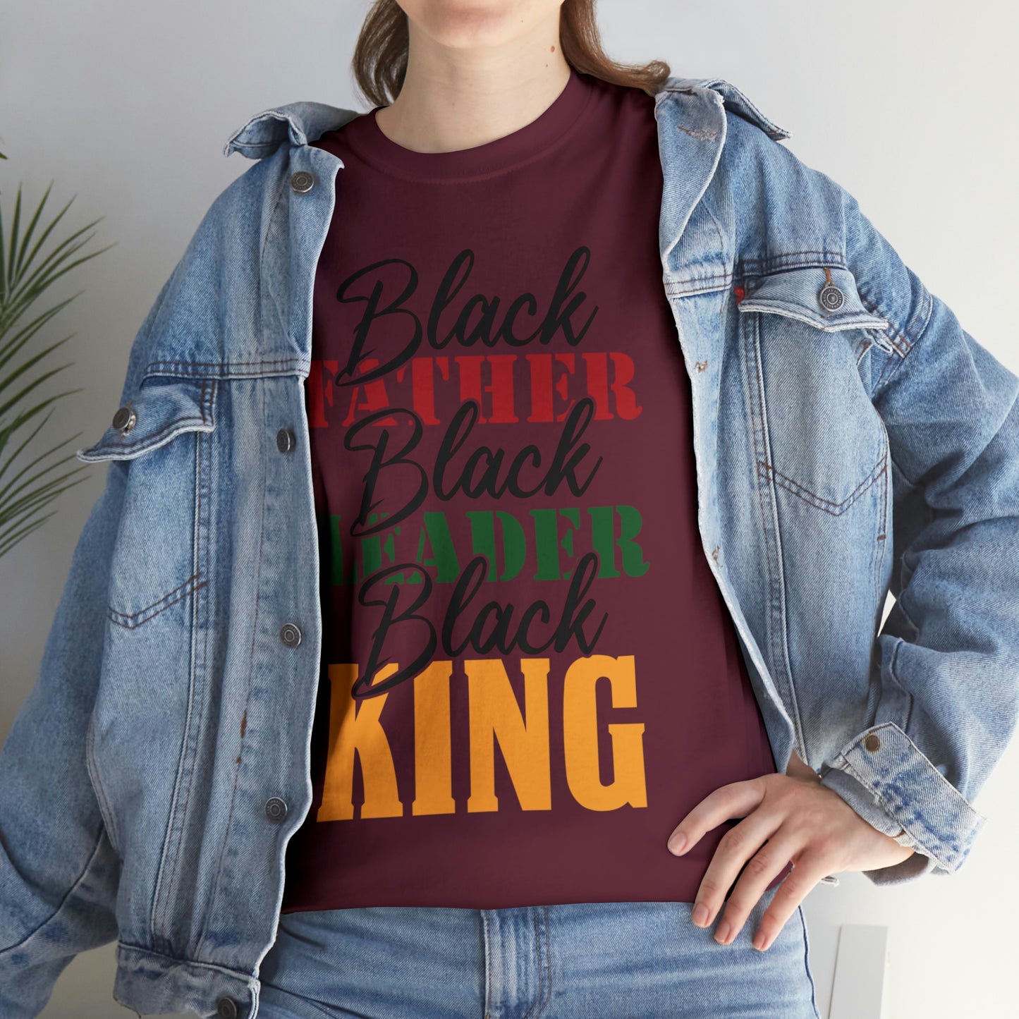 Black Father Script Unisex Heavy Cotton Tee