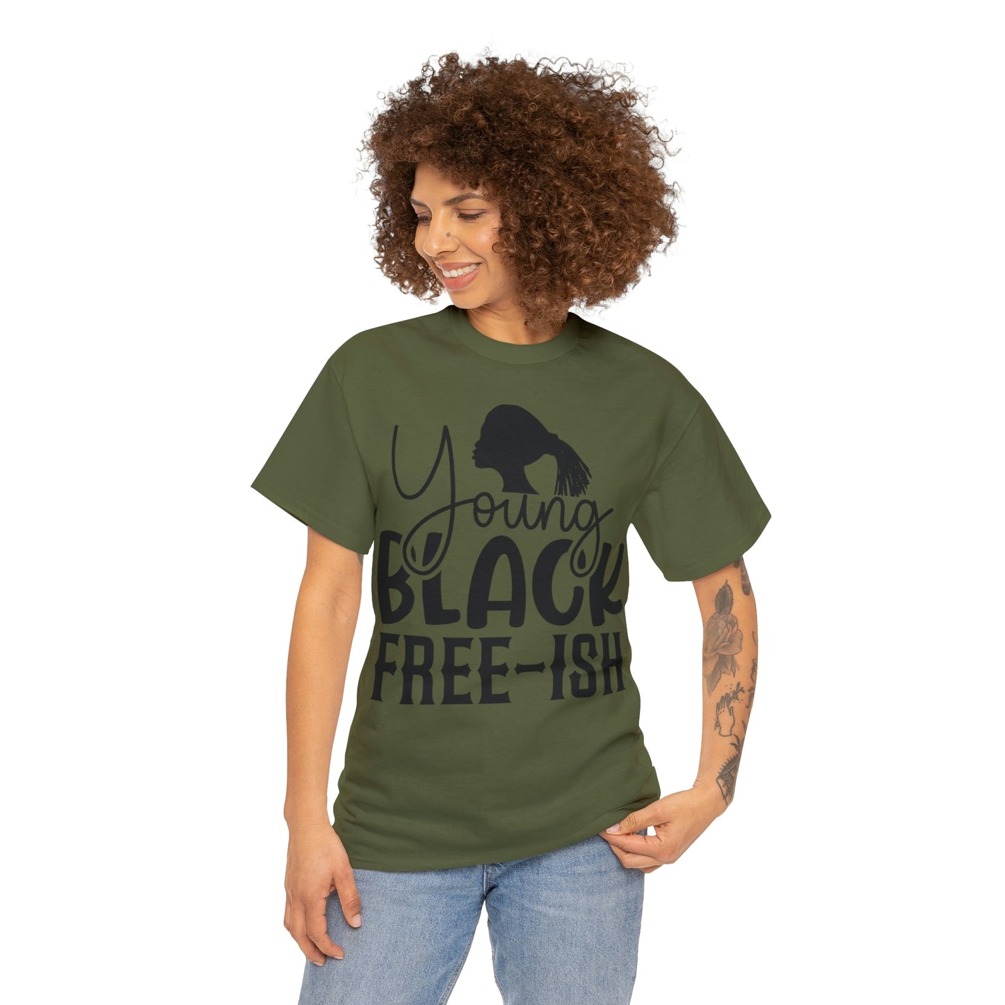 Young Black Unisex Heavy Cotton Tee