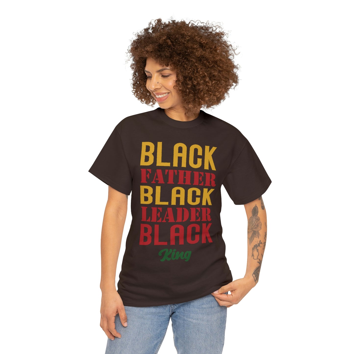 Black Fathers Block Unisex Heavy Cotton Tee