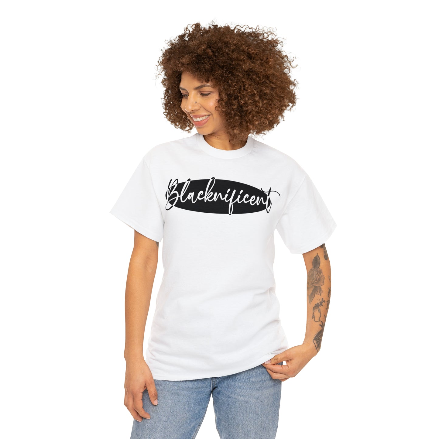 Blacknificent (Vinyl-1 color) Unisex Heavy Cotton Tee