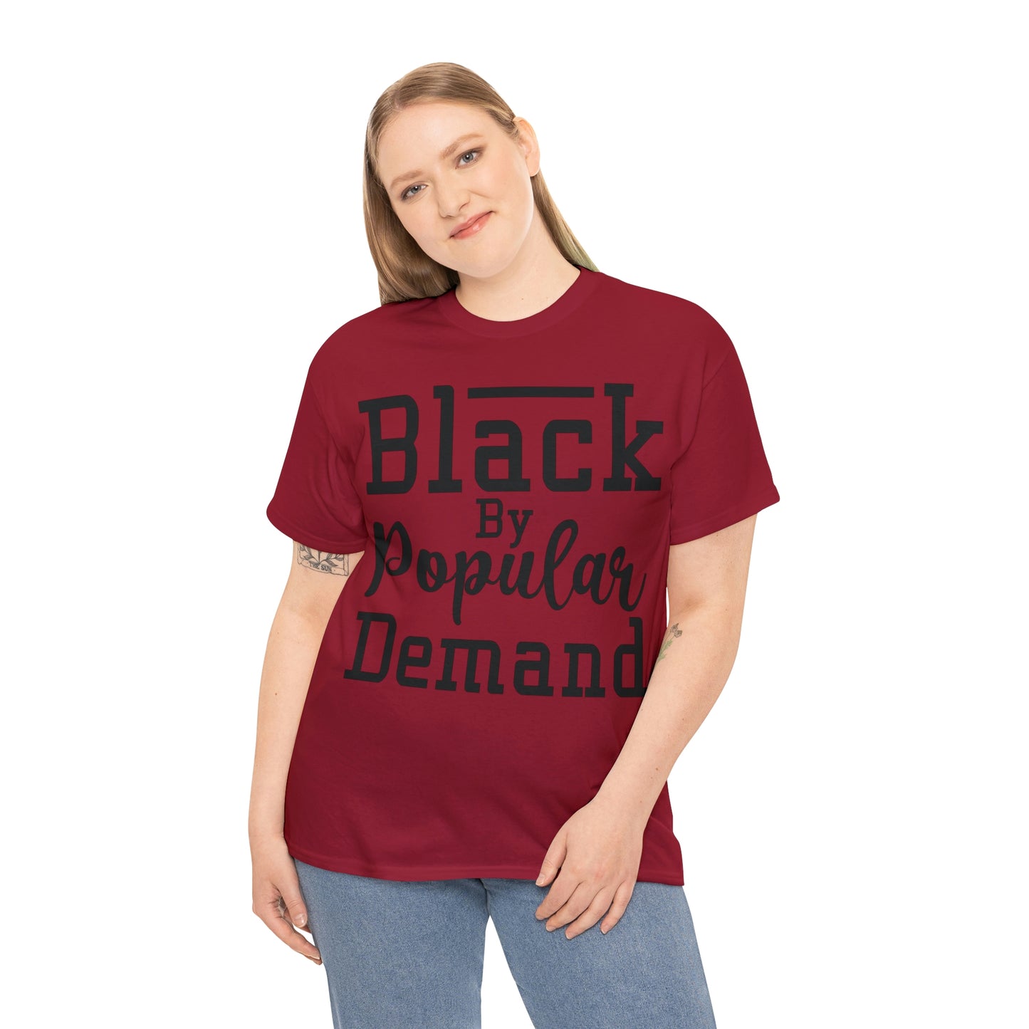 Black Popular Unisex Heavy Cotton Tee