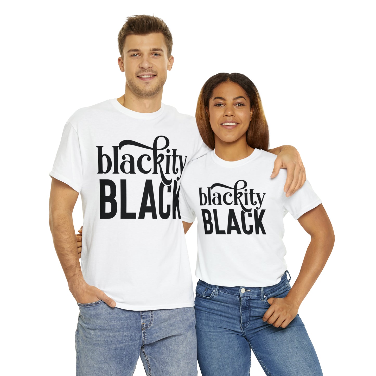 Blackity (Vinyl Cut-1 Color) Unisex Heavy Cotton Tee