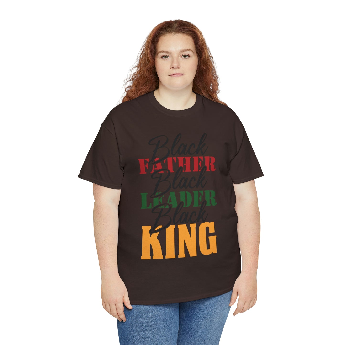 Black Father Script Unisex Heavy Cotton Tee