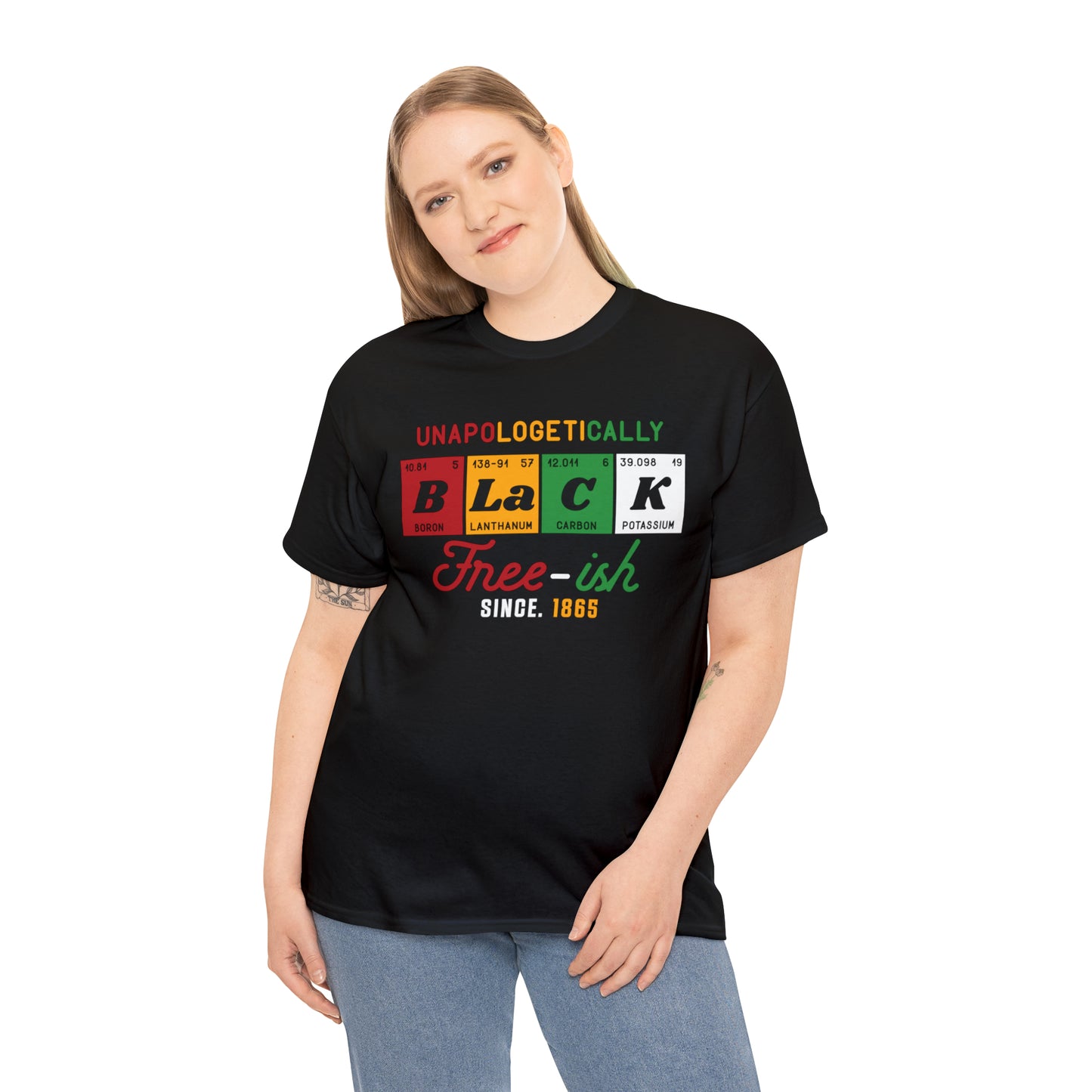 Black-DTF Print Unisex Heavy Cotton Tee