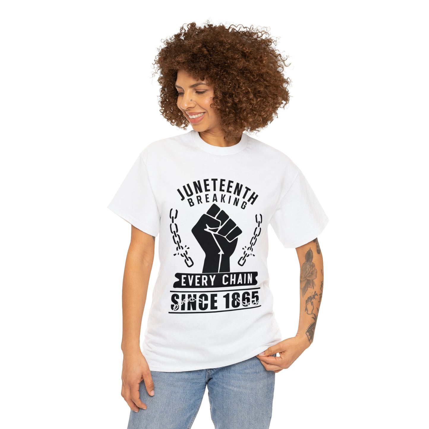 Breaking Every Chain (Vinyl Cut-1 Color) Unisex Heavy Cotton Tee