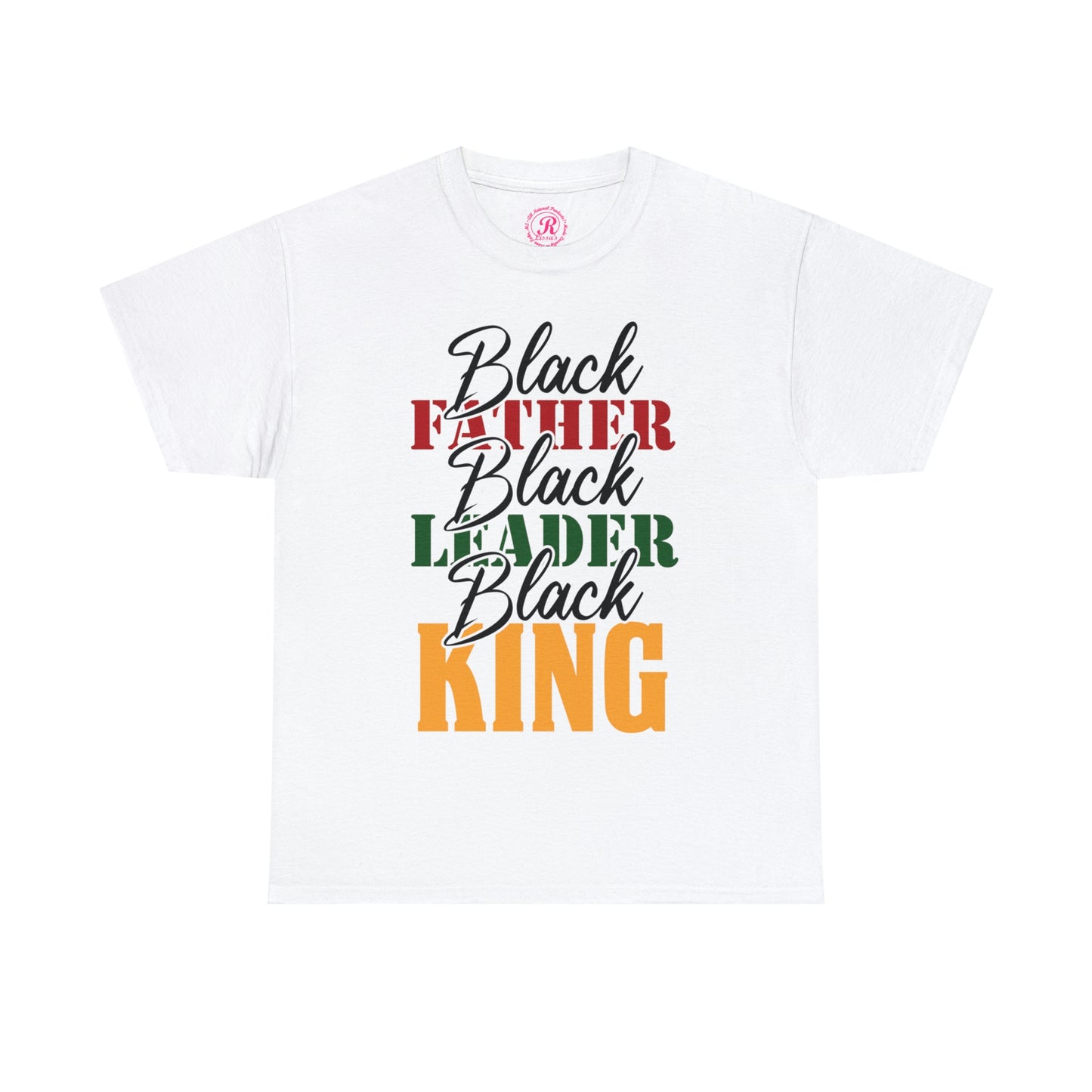 Black Father Script Unisex Heavy Cotton Tee