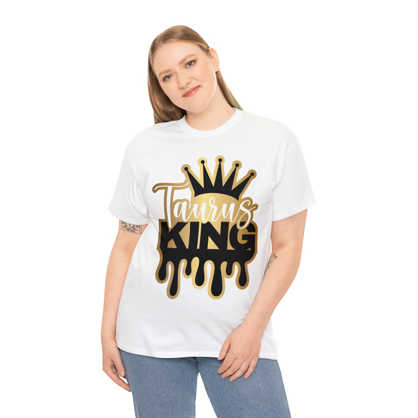 Taurus King DTF Print Unisex Heavy Cotton Tee
