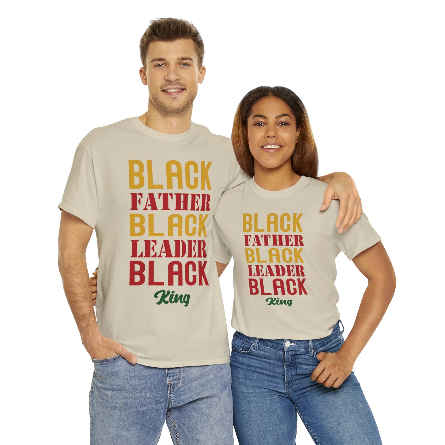 Black Fathers Block Unisex Heavy Cotton Tee