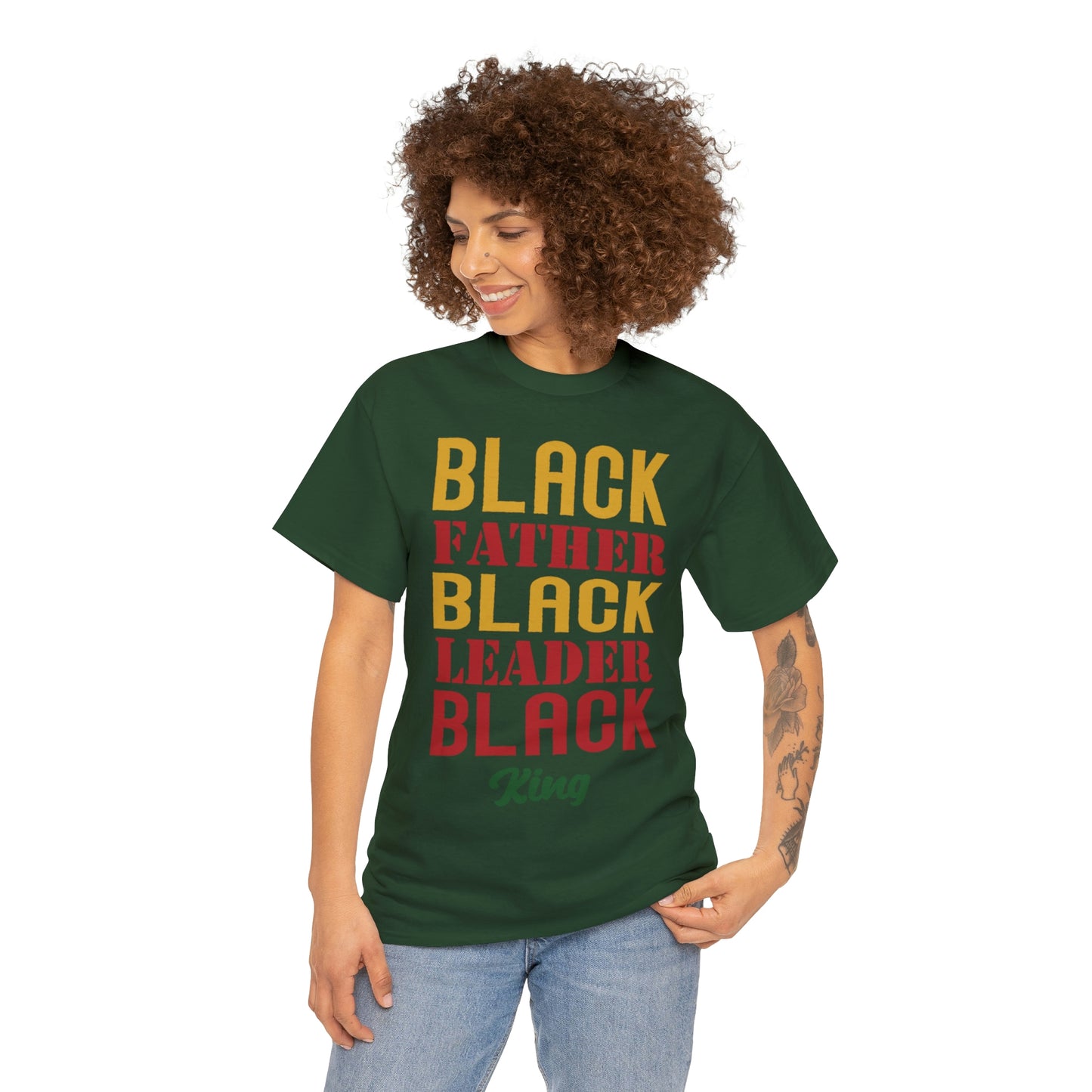 Black Fathers Block Unisex Heavy Cotton Tee