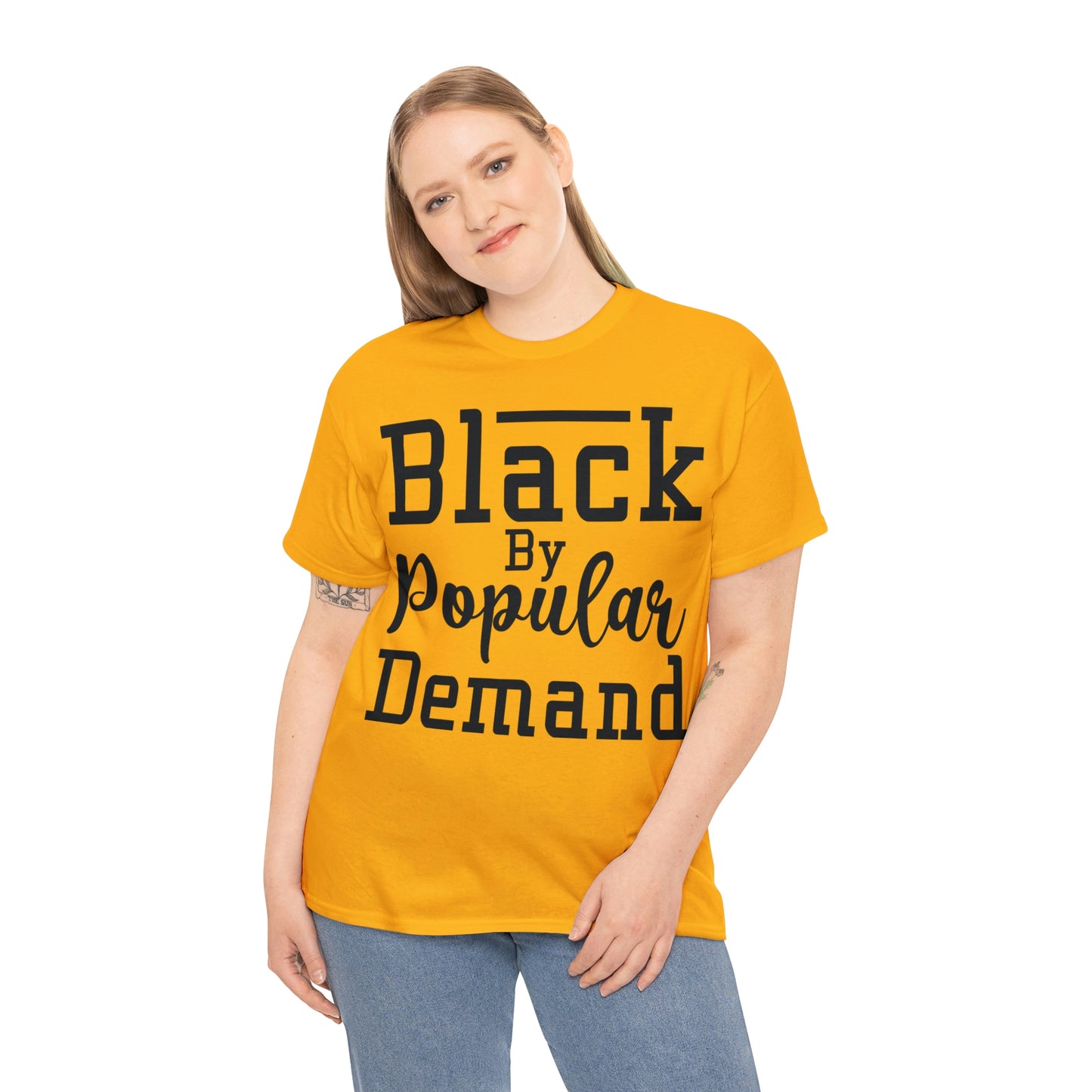 Black Popular Unisex Heavy Cotton Tee