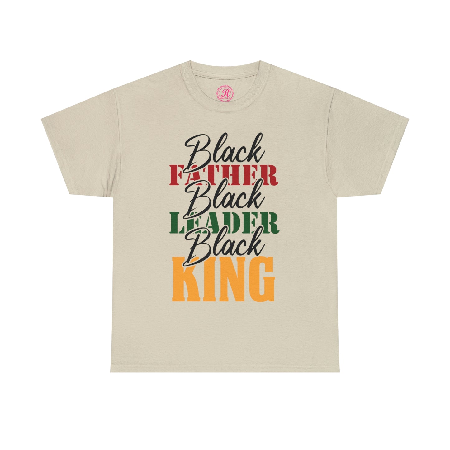 Black Father Script Unisex Heavy Cotton Tee