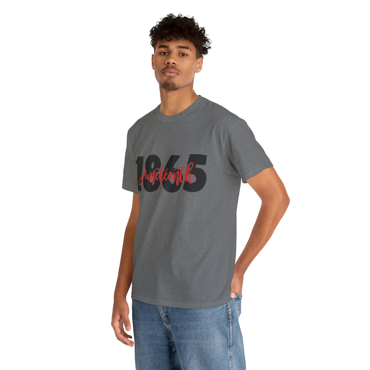 Juneteenth-Red Unisex Heavy Cotton Tee
