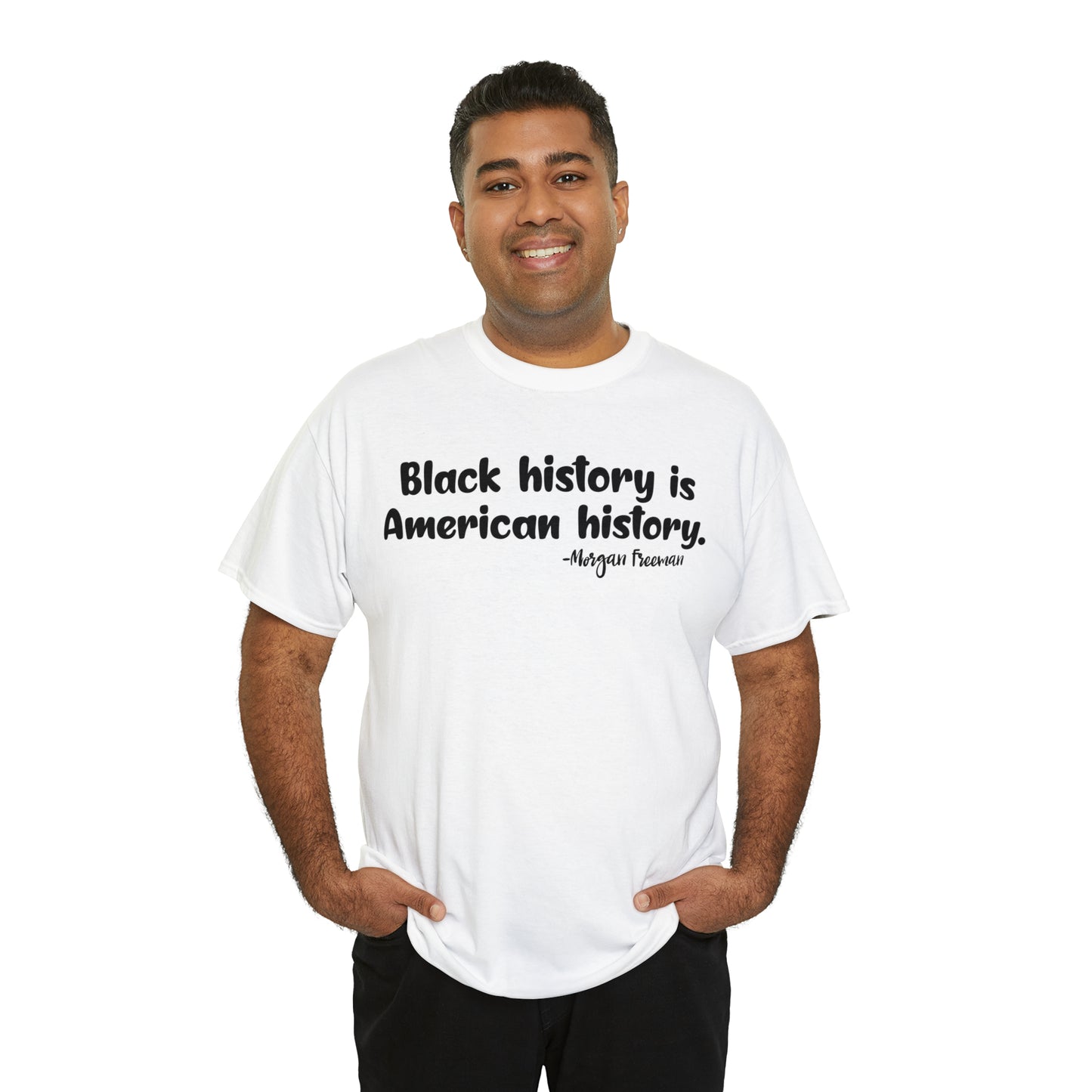 Amer Hist (Vinyl Cut-1 Color) Unisex Heavy Cotton Tee
