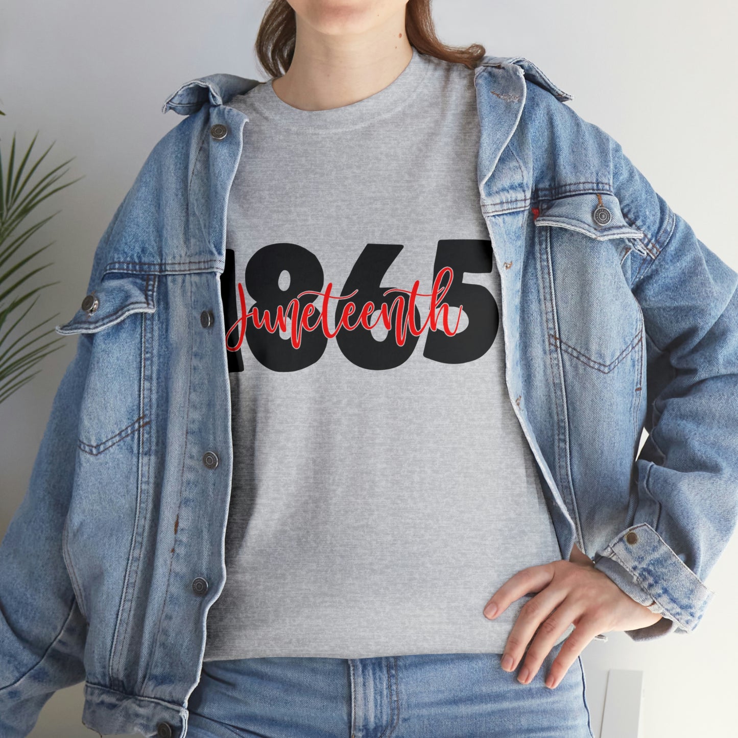 Juneteenth-Red Unisex Heavy Cotton Tee