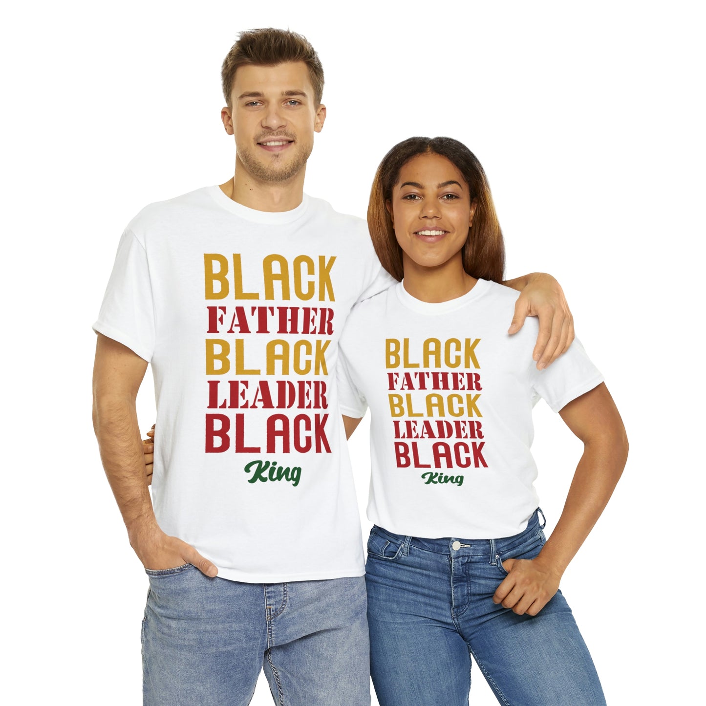 Black Fathers Block Unisex Heavy Cotton Tee